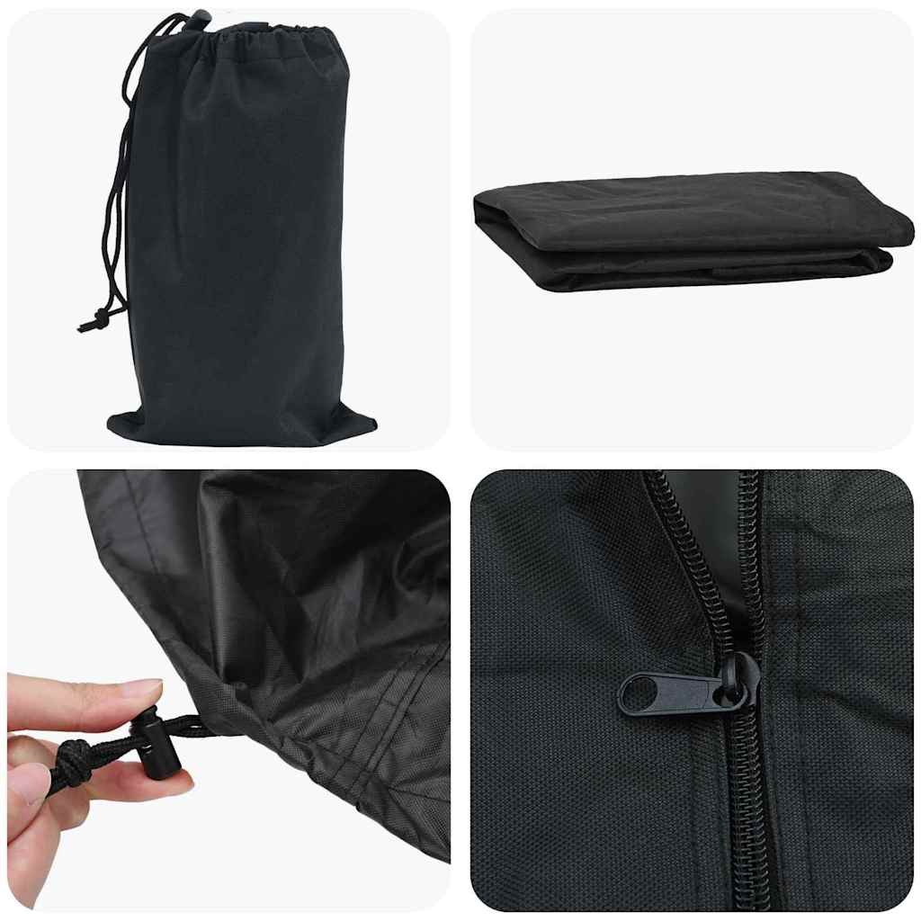 Abdeckung für Kaminholzregal Uni Schwarz 600D Oxford Stoff