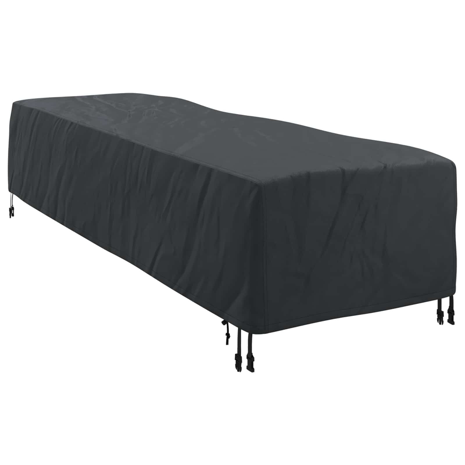 Loungerhülle Uni Schwarz 74 x 210 x 40 cm Stoff