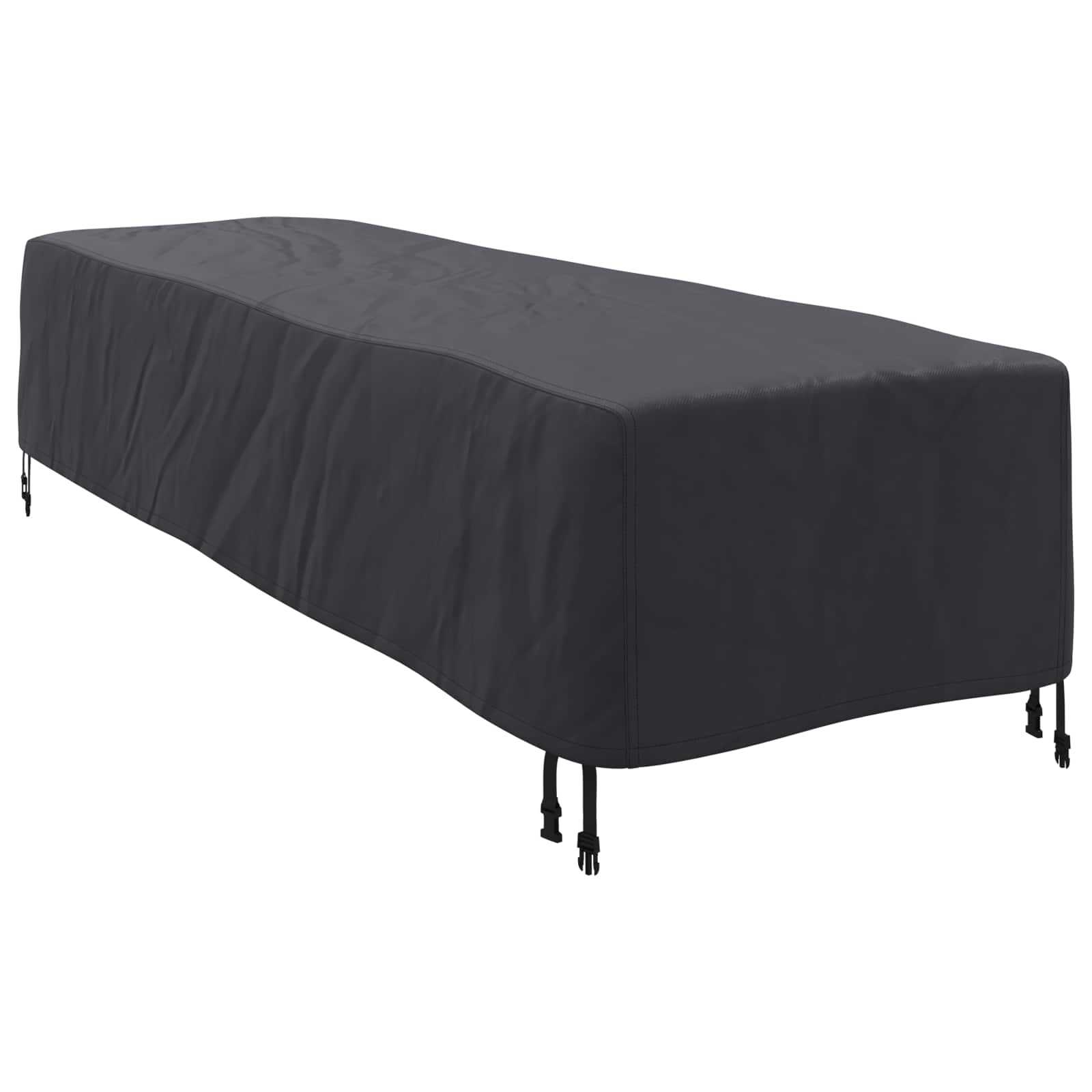 Loungerhülle Uni Schwarz 74 x 210 x 40 cm Stoff