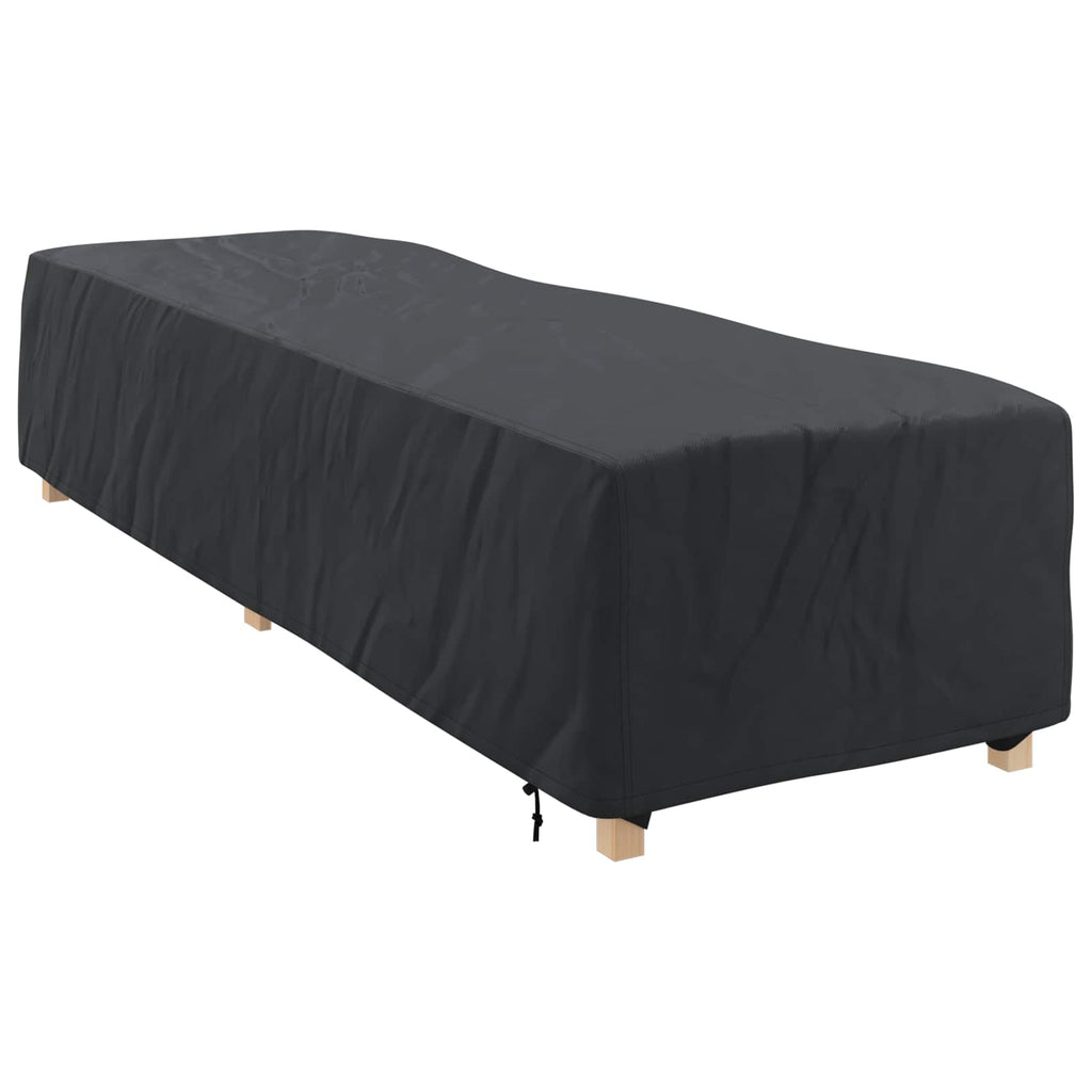 Loungerhülle Uni Schwarz 74 x 210 x 40 cm Stoff