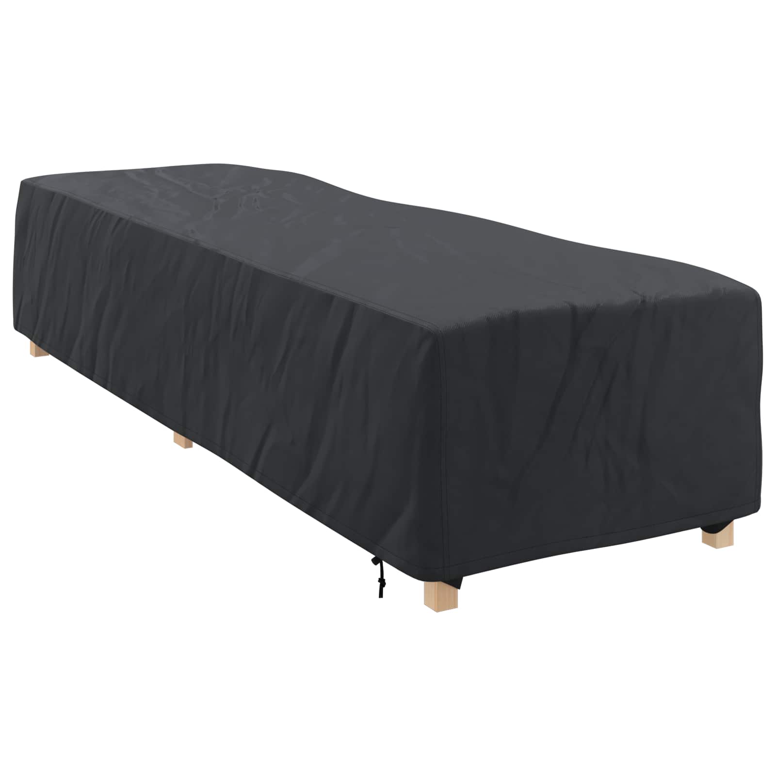 Loungerhülle Uni Schwarz 74 x 210 x 40 cm Stoff