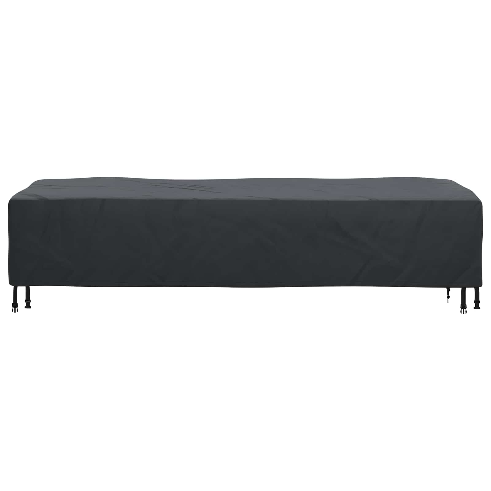 Loungerhülle Uni Schwarz 74 x 210 x 40 cm Stoff
