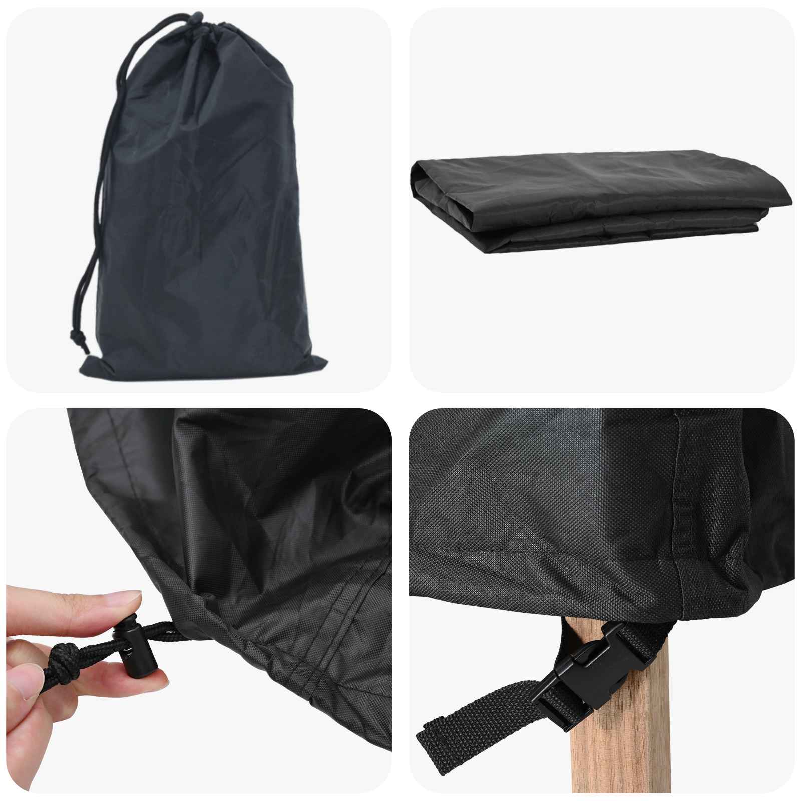 Abdeckung für Möbel für den Outdoor Schwarz 195 x 76 x 82 cm