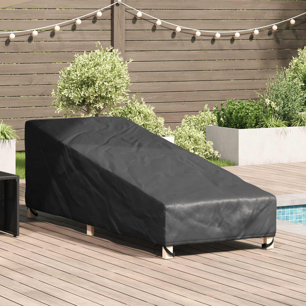 Abdeckung für Möbel für den Outdoor Schwarz 195 x 76 x 82 cm