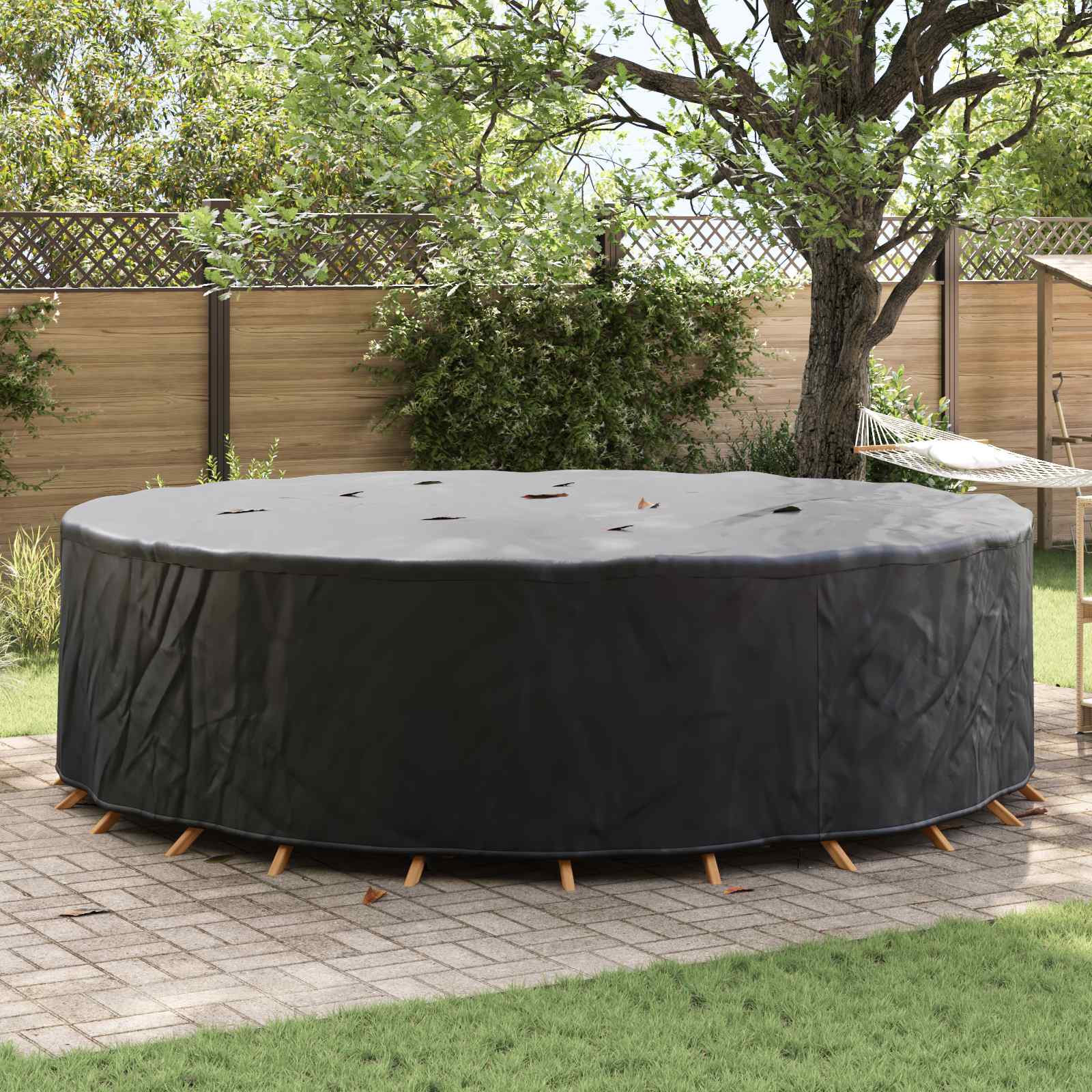 Möbelbezug Schwarz 320 x 320 x 71 cm 600D Oxford Stoff