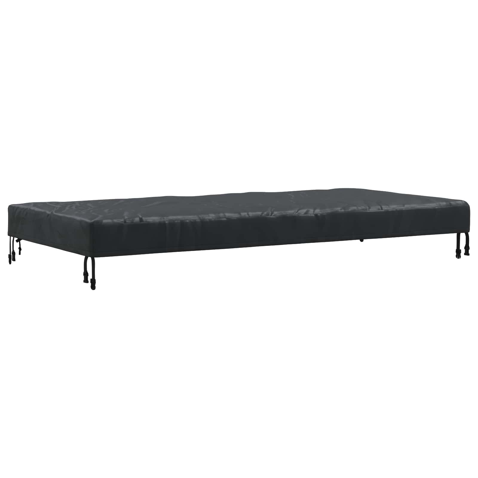 Tischdecken Uni Schwarz 182 x 102 x 15 cm Stoff
