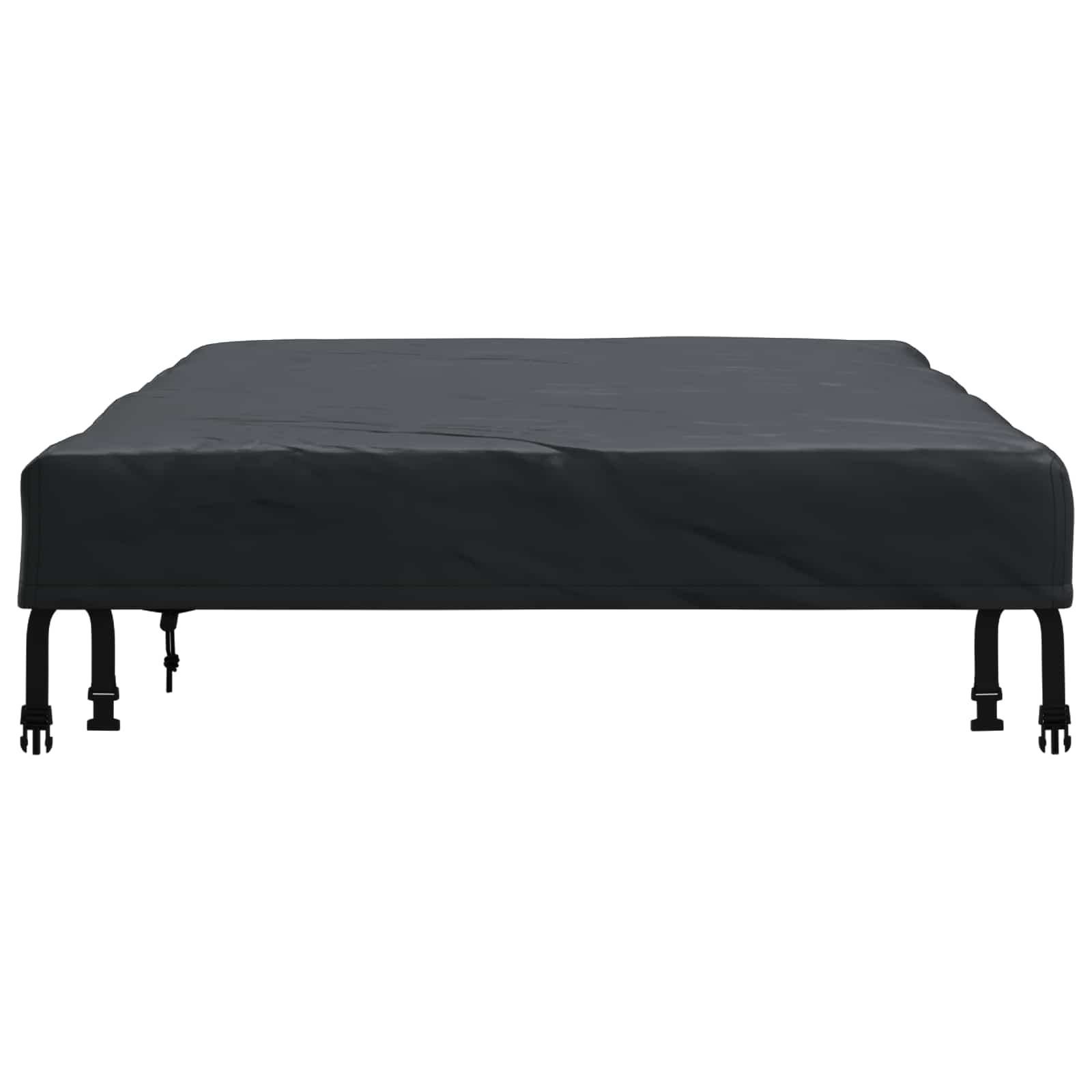 Tischdecken Uni Schwarz 182 x 102 x 15 cm Stoff
