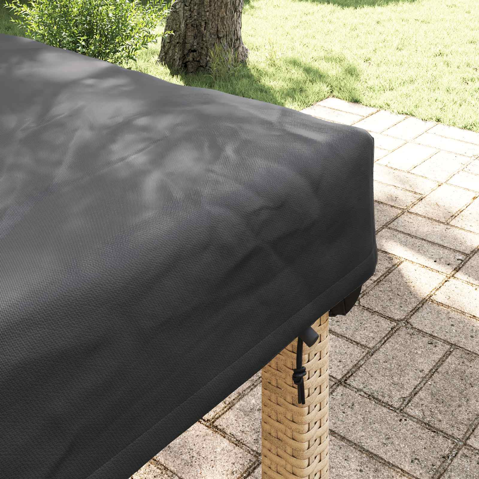 Tischdecken Uni Schwarz 202 x 92 x 15 cm Stoff