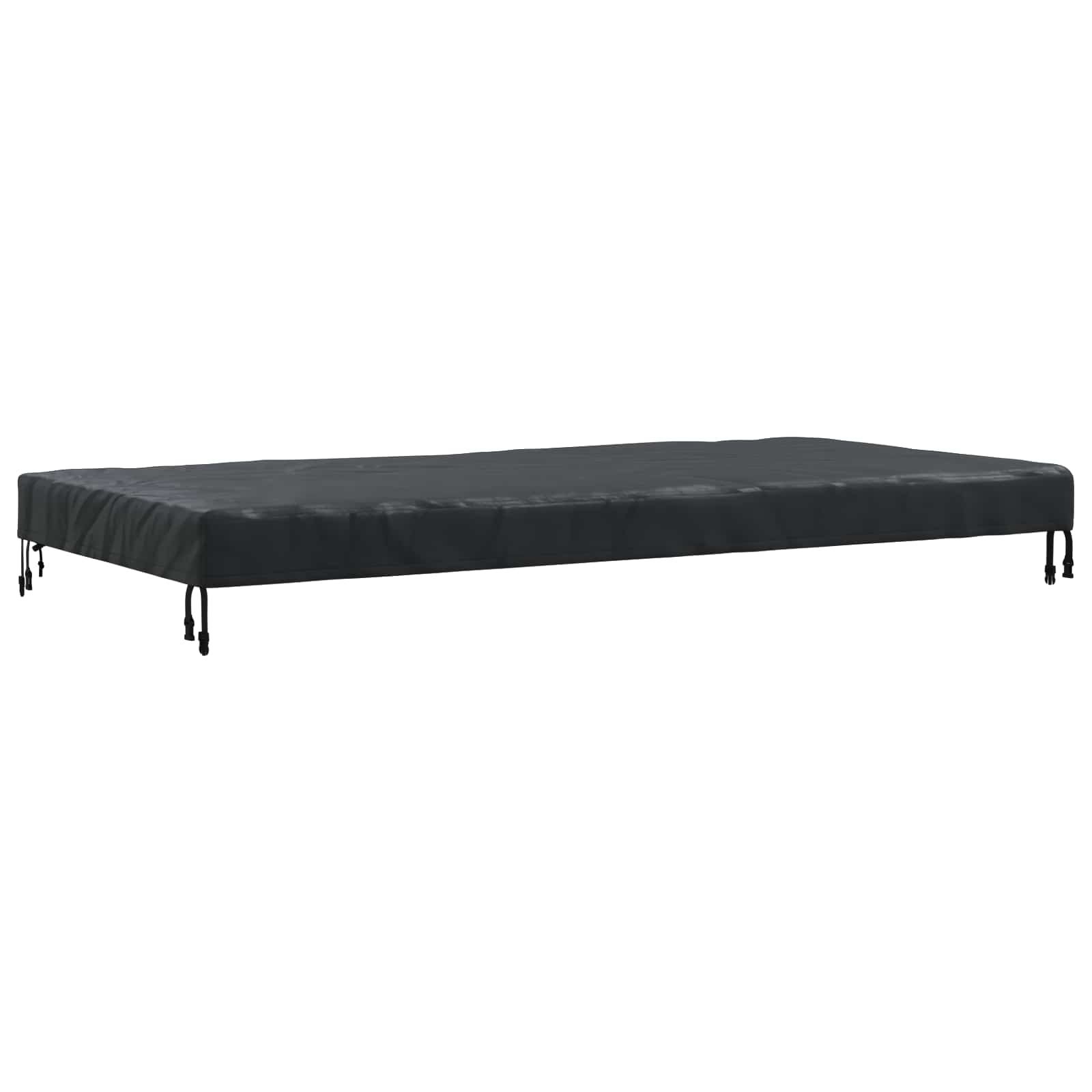 Tischdecken Uni Schwarz 202 x 92 x 15 cm Stoff