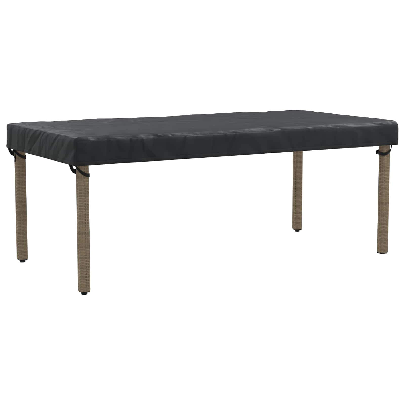 Tischdecken Uni Schwarz 202 x 92 x 15 cm Stoff
