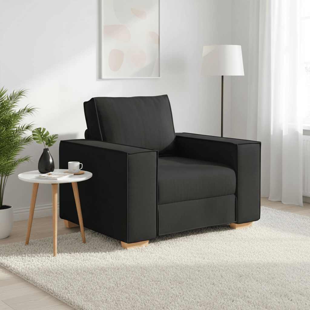 Sofa Stuhl Schwarz 60 cm Stoff