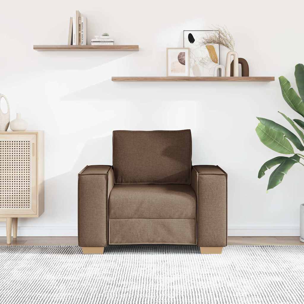 Sofa Stuhl Braun 60 cm Stoff