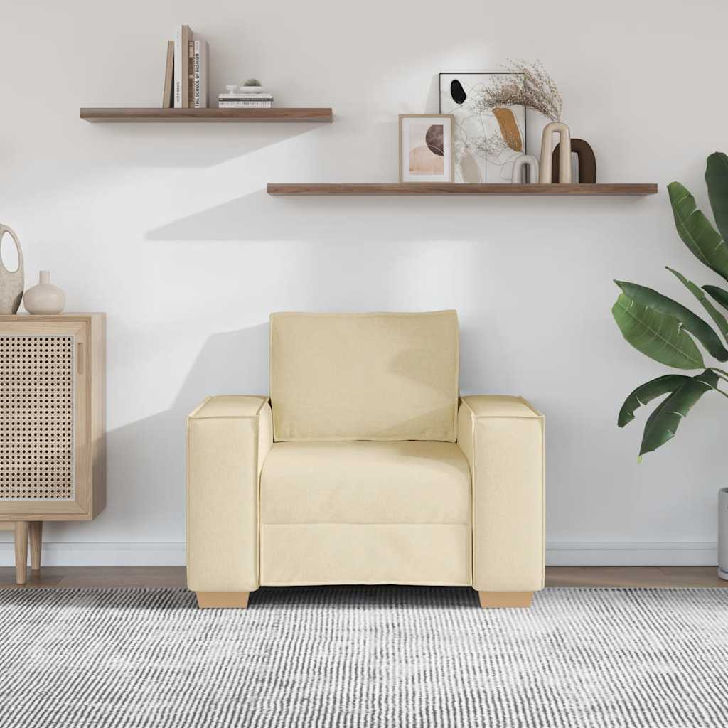 Sofa Stuhl Creme 60 cm Stoff