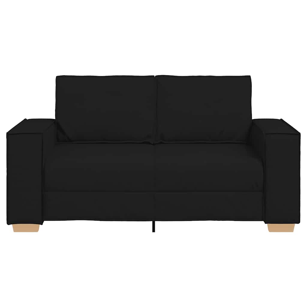 2-Sitzer Sofa Schwarz 120 cm Stoff