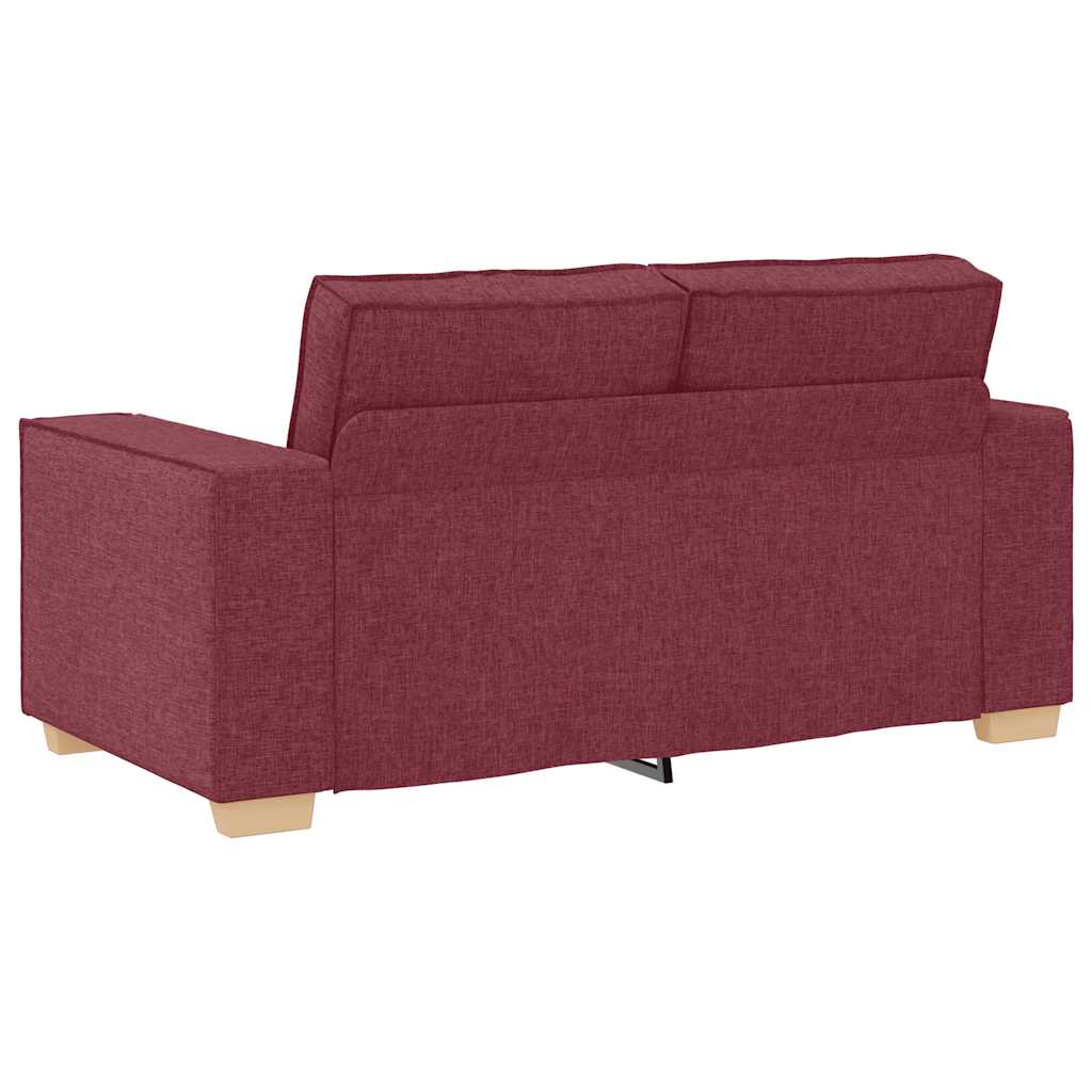2-Sitzer Sofa Weinrot 120 cm Stoff