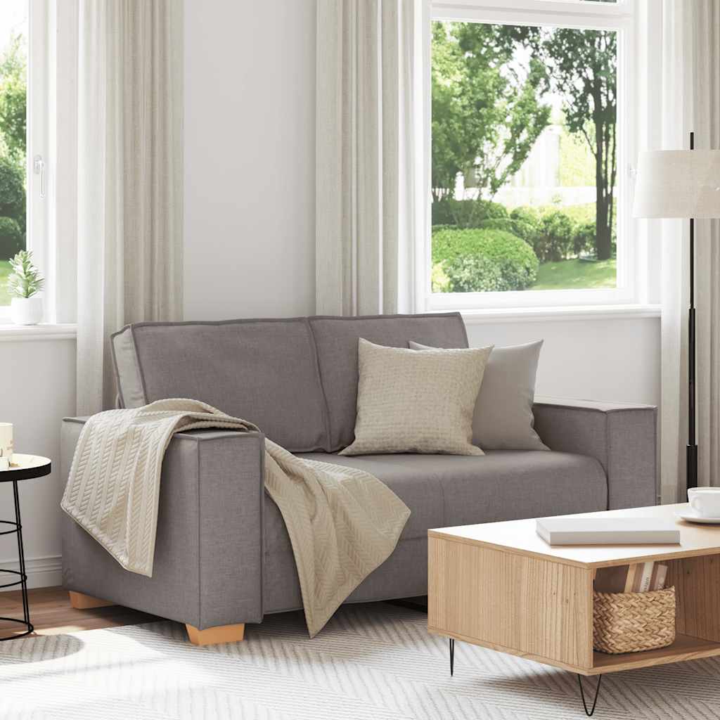 2-Sitzer Sofa Taupe 120 cm Stoff