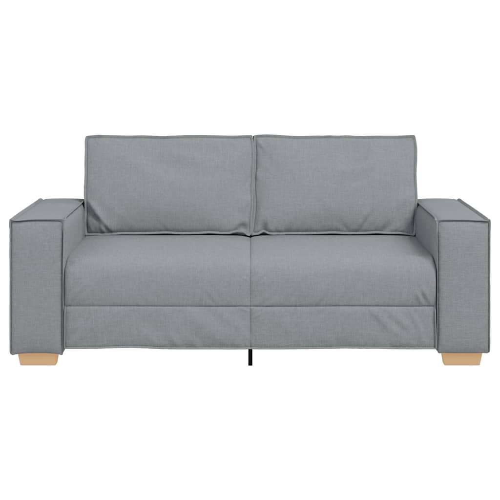 2-Sitzer Sofa Hellgrau 140 cm Stoff