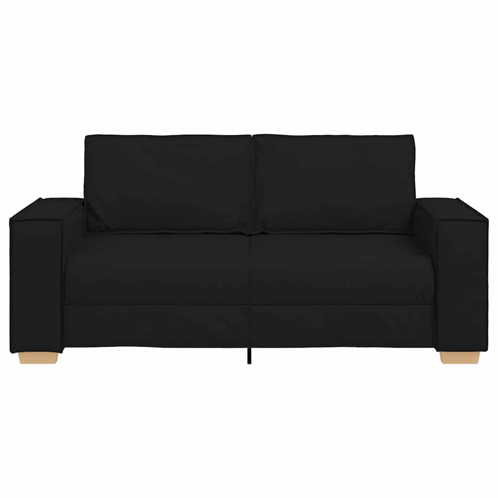 2-Sitzer Sofa Schwarz 140 cm Stoff