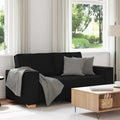 2-Sitzer Sofa Schwarz 140 cm Stoff