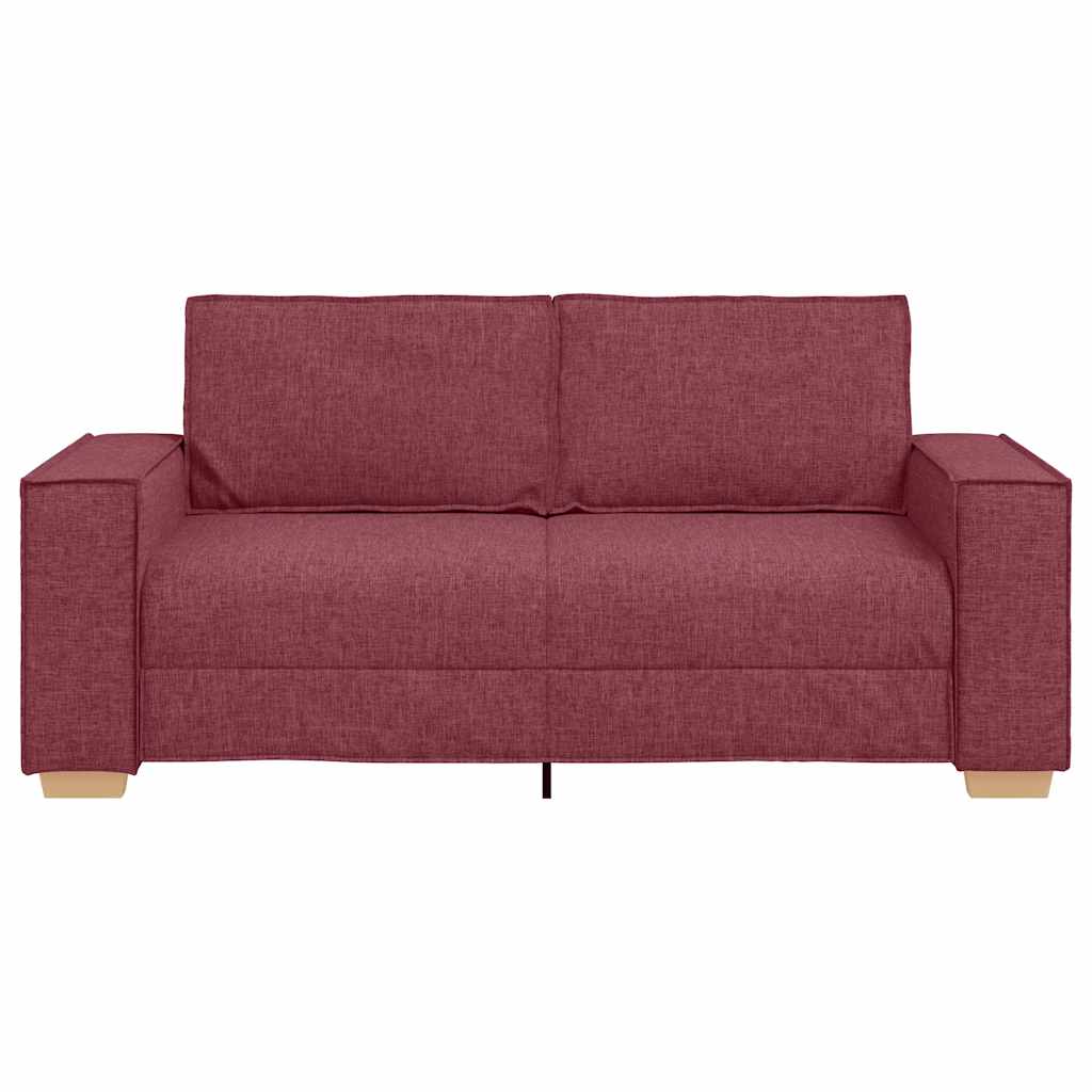 2-Sitzer Sofa Weinrot 140 cm Stoff