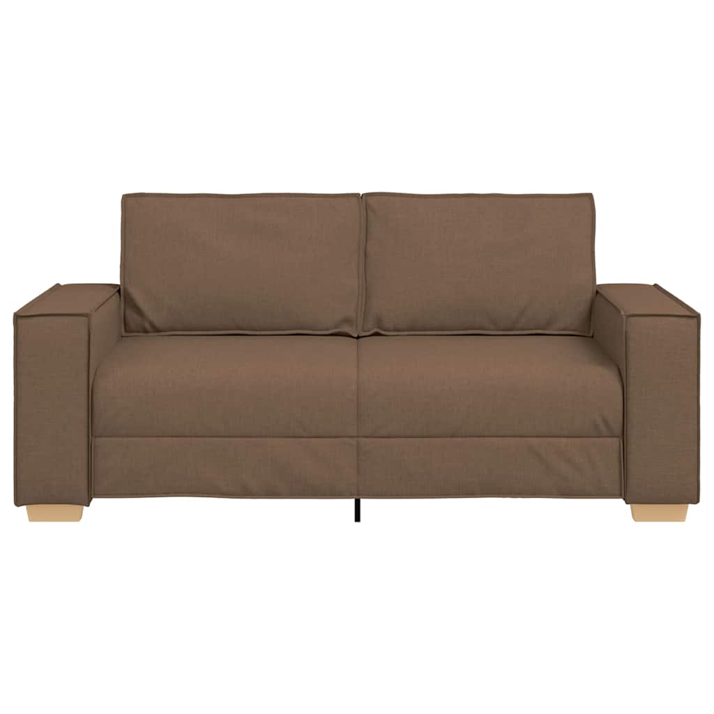 2-Sitzer Sofa Braun 140 cm Stoff