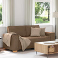 2-Sitzer Sofa Braun 140 cm Stoff