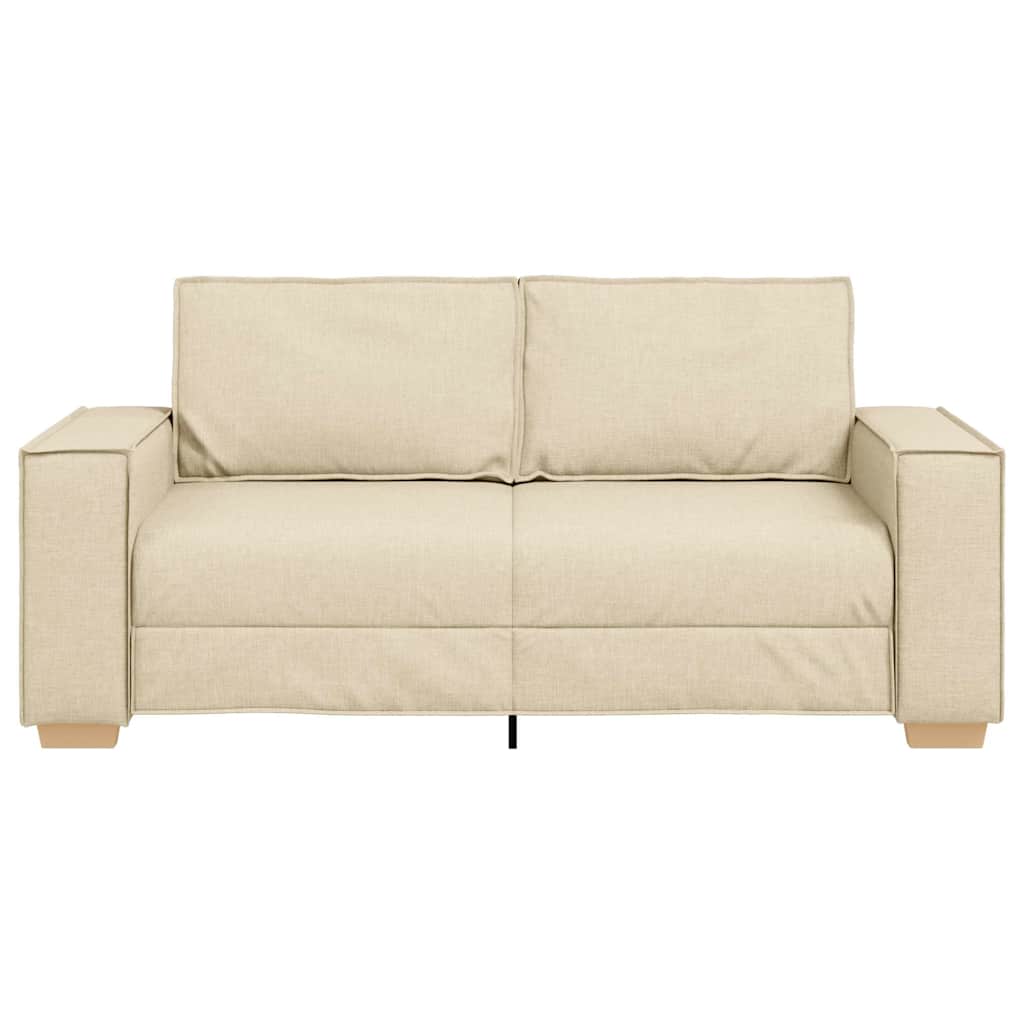2-Sitzer Sofa Creme 140 cm Stoff