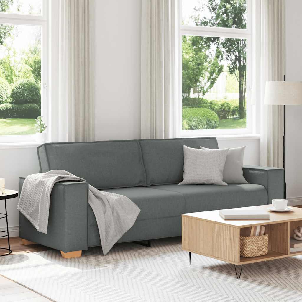 3-Sitzer-Sofa Dunkelgrau 180 cm Stoff