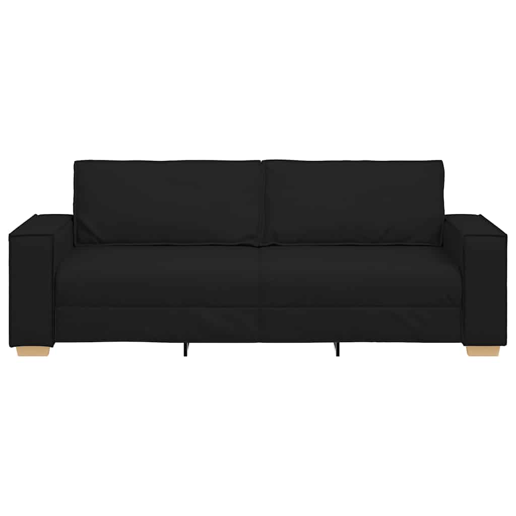 3-Sitzer-Sofa Schwarz 180 cm Stoff