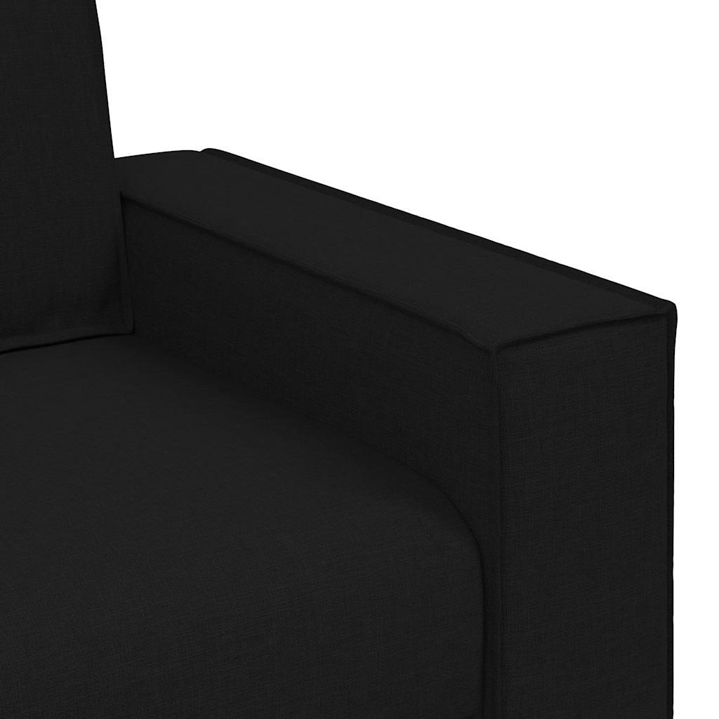 3-Sitzer-Sofa Schwarz 180 cm Stoff