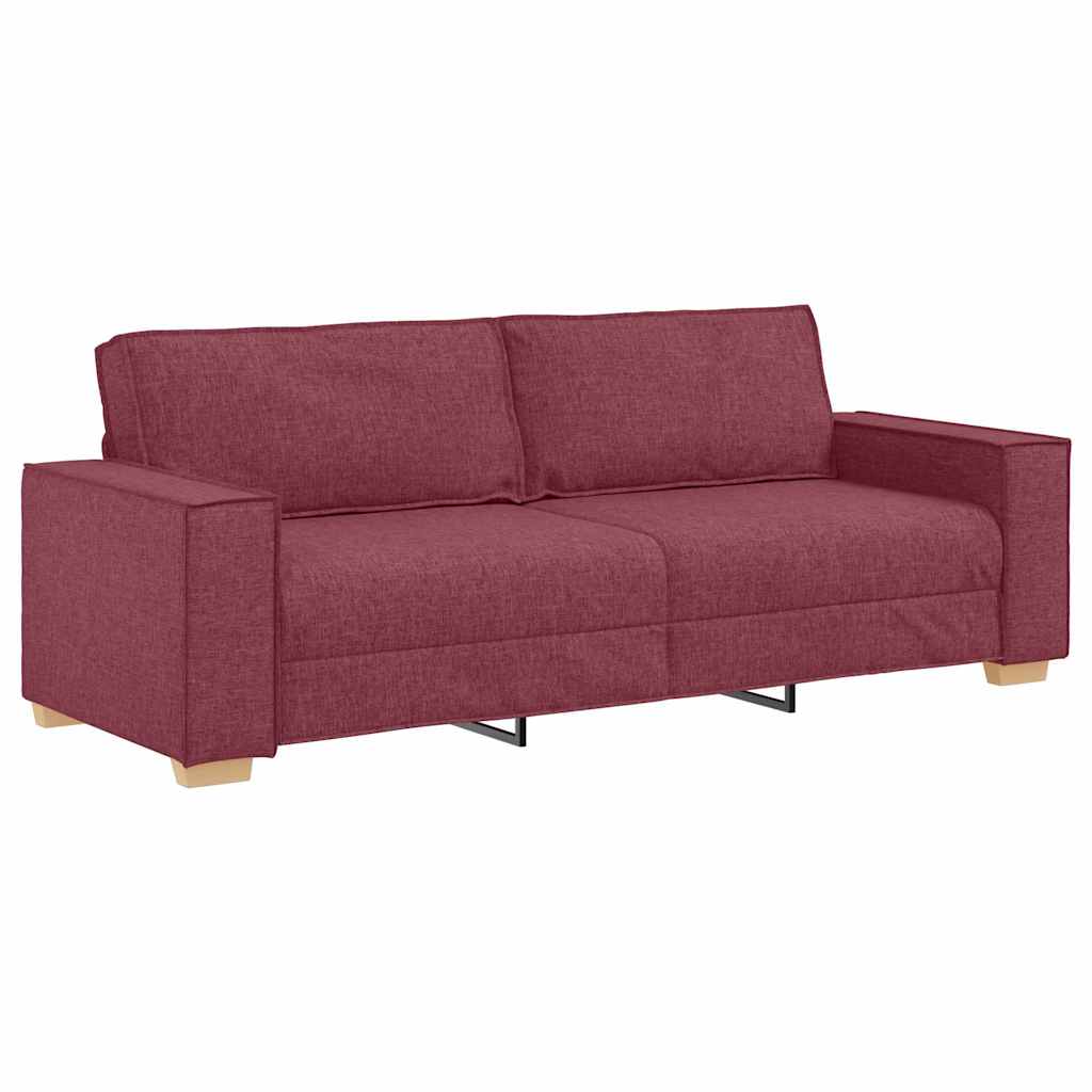 3-Sitzer-Sofa Weinrot 220 cm Stoff