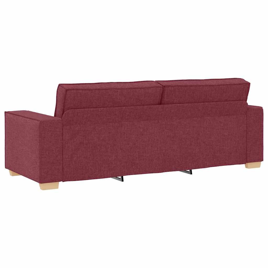 3-Sitzer-Sofa Weinrot 220 cm Stoff
