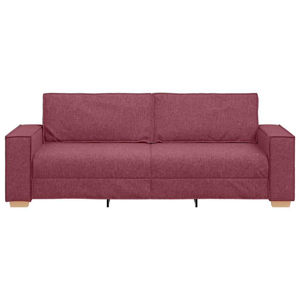 3-Sitzer-Sofa Weinrot 220 cm Stoff