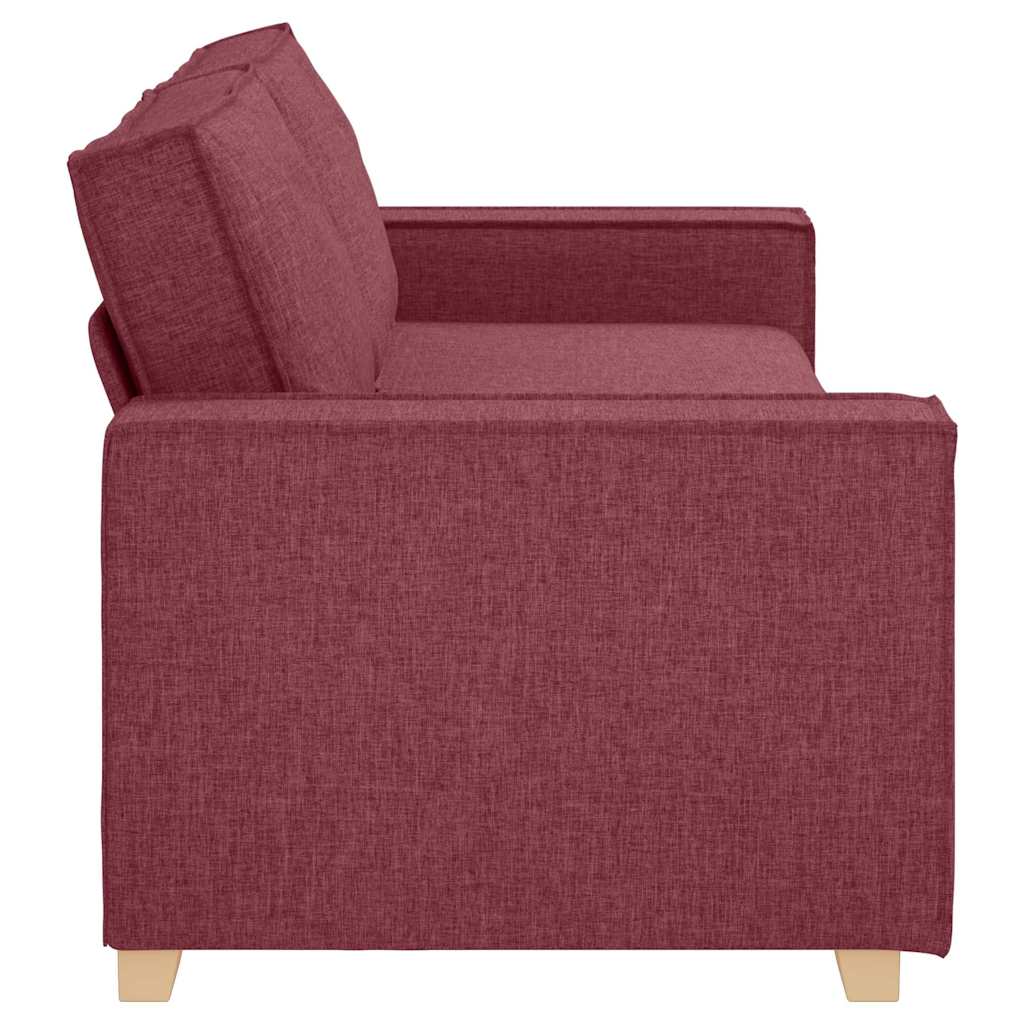 3-Sitzer-Sofa Weinrot 220 cm Stoff