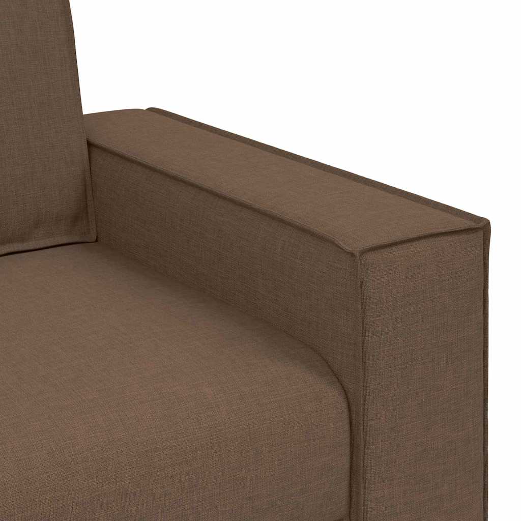 3-Sitzer-Sofa Braun 220 cm Stoff