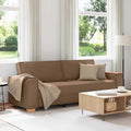 3-Sitzer-Sofa Braun 220 cm Stoff