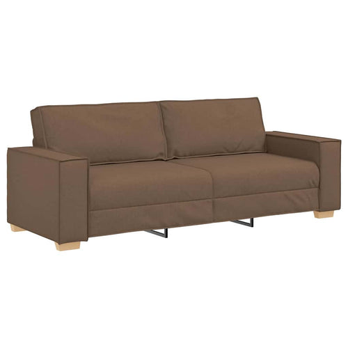 3-Sitzer-Sofa Braun 220 cm Stoff