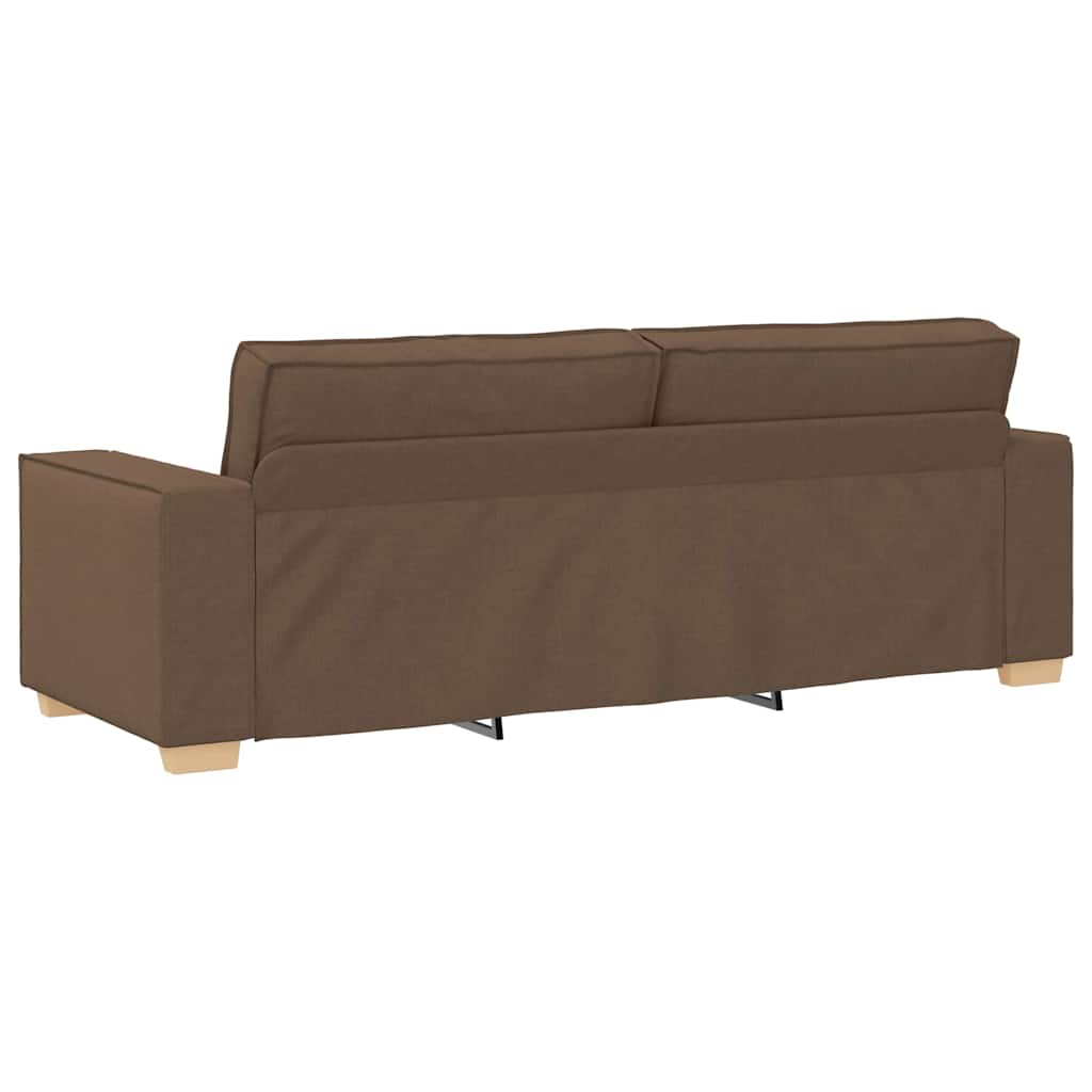 3-Sitzer-Sofa Braun 220 cm Stoff