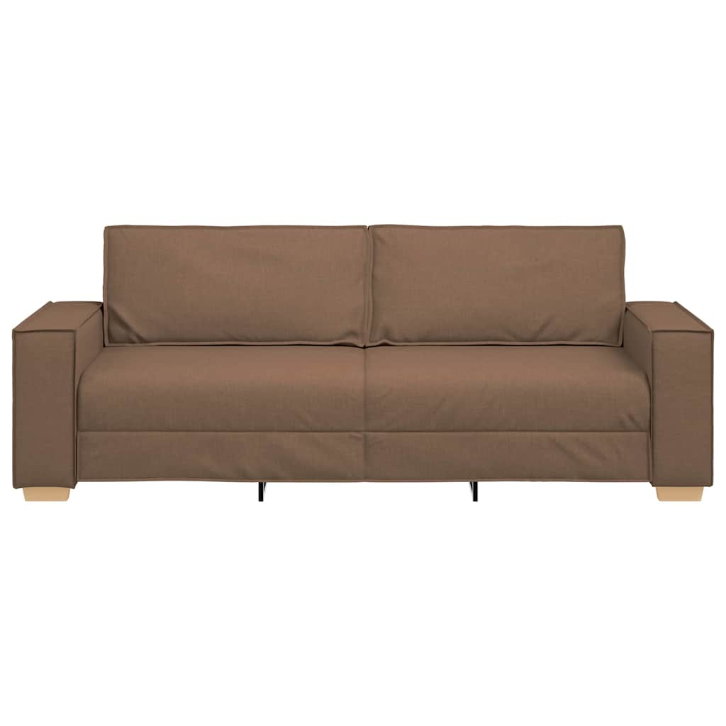 3-Sitzer-Sofa Braun 220 cm Stoff
