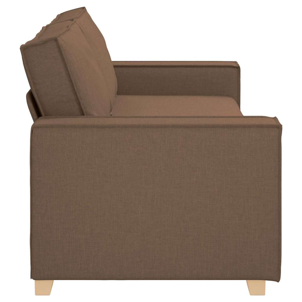 3-Sitzer-Sofa Braun 220 cm Stoff