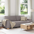 3-Sitzer-Sofa Taupe 220 cm Stoff