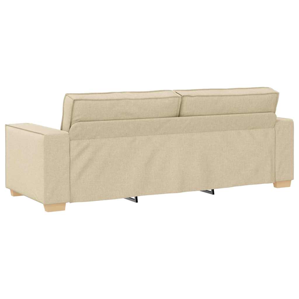 3-Sitzer-Sofa Creme 220 cm Stoff