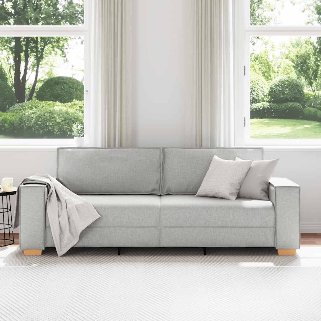 3-Sitzer-Sofa Wolkengrau 220x78x84 cm Stoff