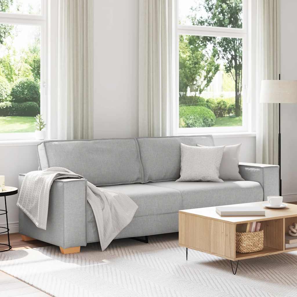 3-Sitzer-Sofa Wolkengrau 220x78x84 cm Stoff