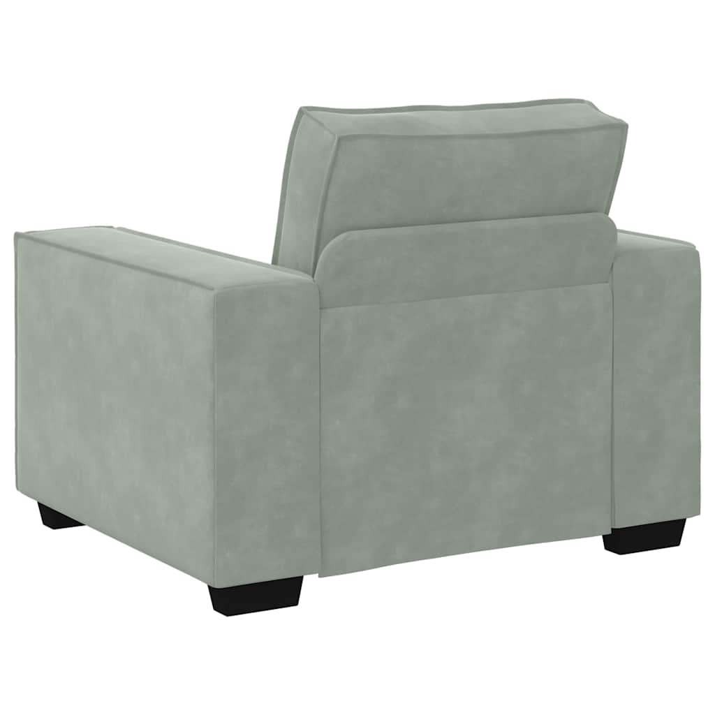 Sessel Hellgrau 100x78x84 cm Samt