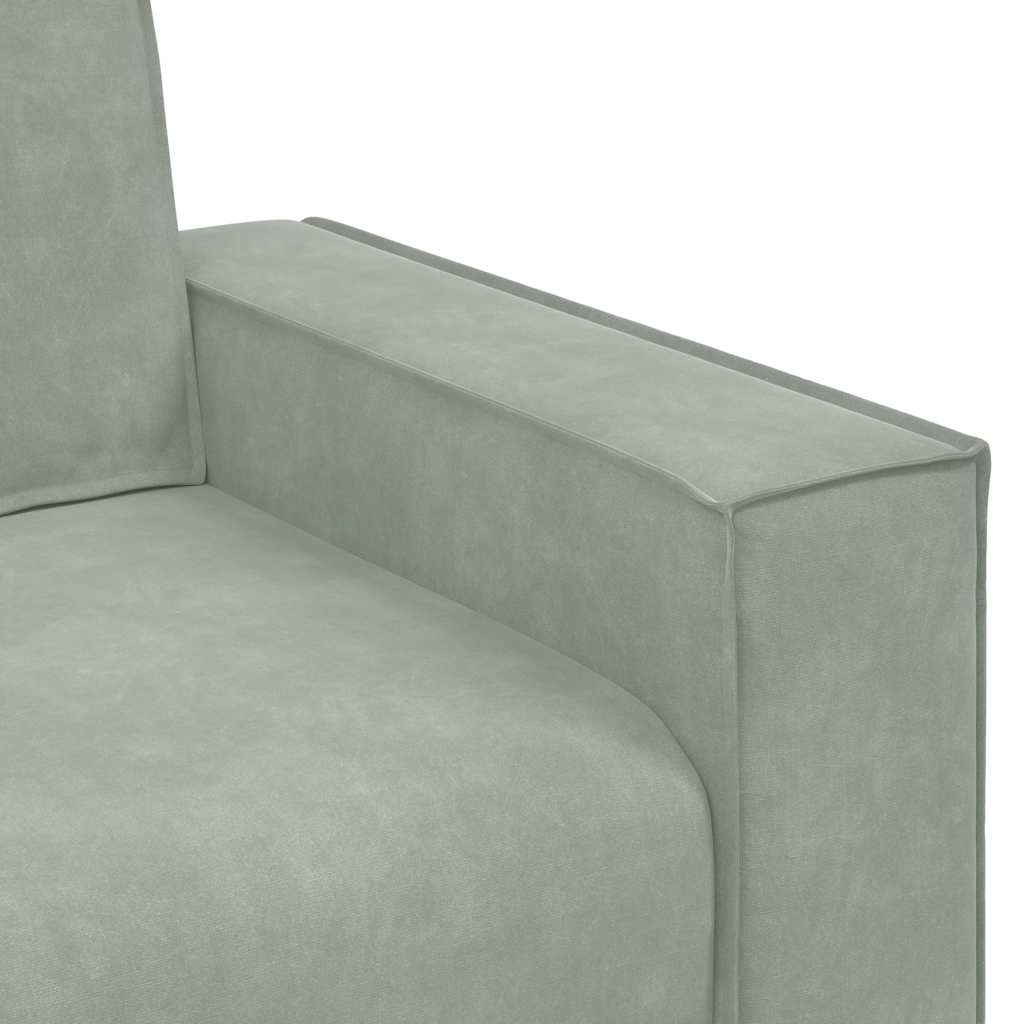 Sessel Hellgrau 100x78x84 cm Samt