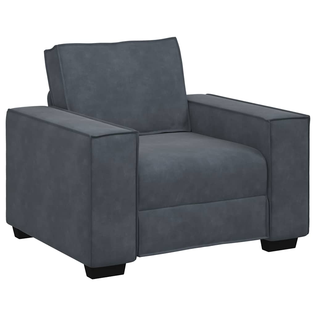 Sessel Dunkelgrau 100x78x84 cm Samt