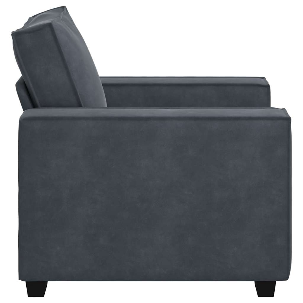 Sessel Dunkelgrau 100x78x84 cm Samt