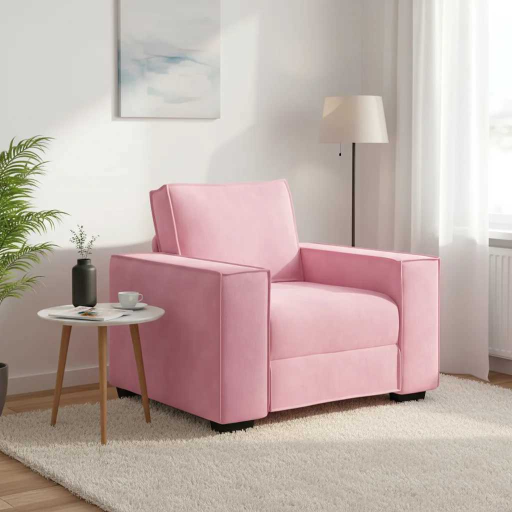 Sessel Rosa 100x78x84 cm Samt