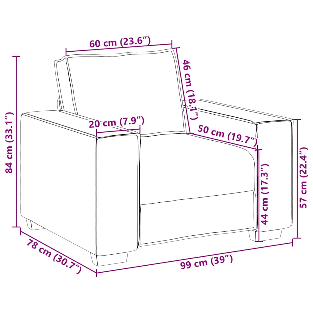 Sessel Gelb 100x78x84 cm Samt